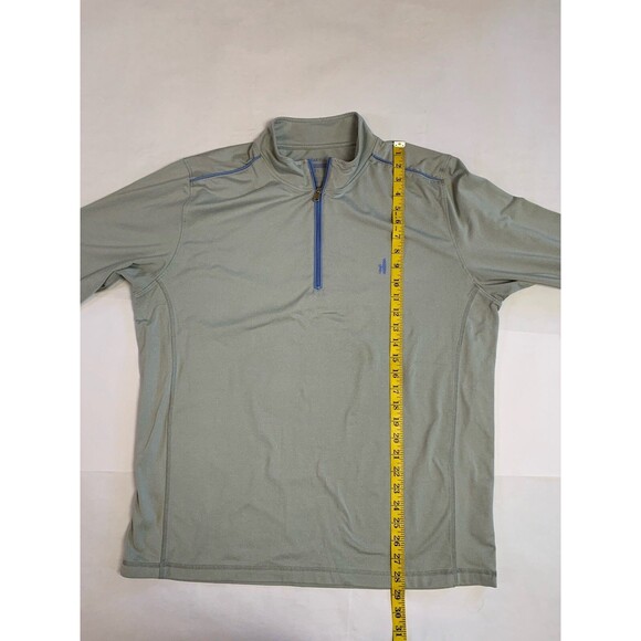 Johnnie-O Shirt Mens Size XL Gray Prep-Formance 1/4 Zip Golf Pullover Stretch - Picture 6 of 6
